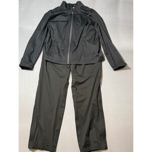 Lady Hagen Women's Large Black Full Zip Jacket & Pants‎ Tracksuit Set Athleisure